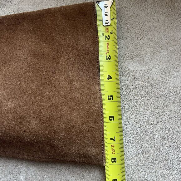 Frye & Co Phoebe Camel Suede Slouch Block Heel Tall Boots Women 11 M Classic - Picture 15 of 16